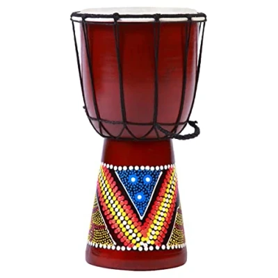 Image of 30cm Djembe Drum Bongo Colourfully Painted