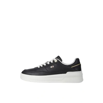 Image of Tommy Hilfiger Women’s Essential Basket Low Top Runner Trainers, Black (Black), 5