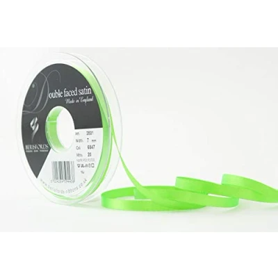 Image of Berisfords Ribbon, Flo Green, 7 mm