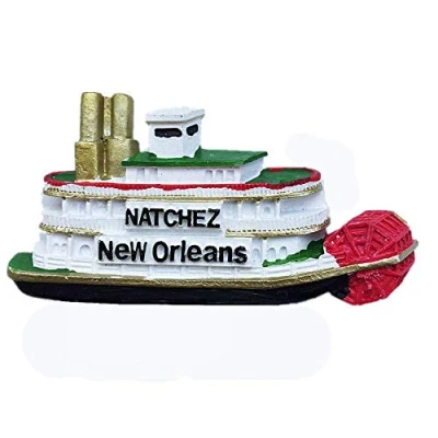 Image of Natchez Ship of New Orleans USA Fridge Magnet Souvenir Gift Collection Home &amp; Kitchen Decoration Magnetic Sticker America Refrigerator