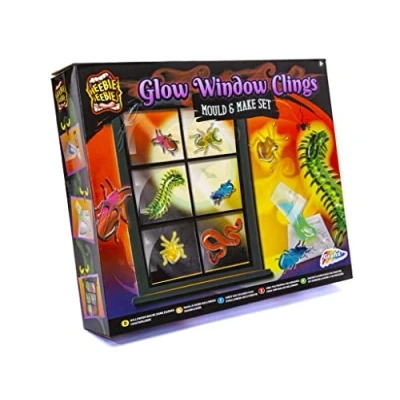 Image of Heebie Jeebies Mould &amp; Make Your Own Halloween Glow Window Clings Creepy Bug Stickers Decoration