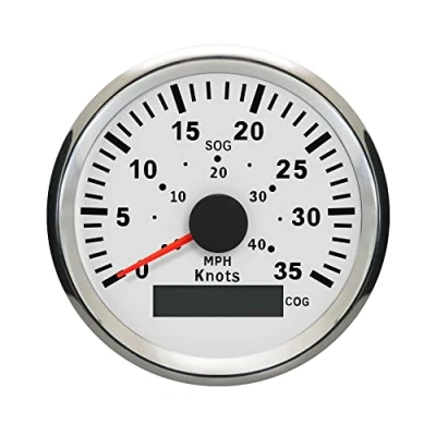 Image of ELING GPS Speedometer Speedo Gauge 0 35 Knots For Boat Yacht Vessel 3 3/8 inches (85mm) 9 32V