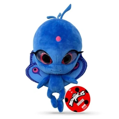 Image of Miraculous Ladybug Kwami Mon Ami Fluff, 9 inch Rabbit Plush Toys for Kids, Super Soft Stuffed Toy with Resin Eyes, High Glitter and Gloss, Detailed Stitching Finishes (Wyncor)