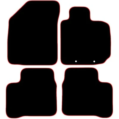Image of Carsio Carpet Car Mats For Suzuki Swift 2017+ Onwards Tailored Fit Floor Mat Set Complete Accessory Black Custom Fitted All Weather, Anti Slip Backing &amp; Red Trim