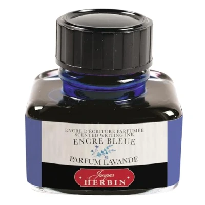 Image of Herbin 13710T 30ml Bottle of Scented ink for Fountain Pens and Rollerball Blue Lavender Scent