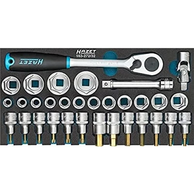 Image of Hazet Socket Spanner Set 163 272/32; Number of Tools: 32