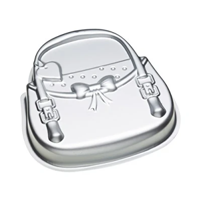 Image of KitchenCraft SDICPANBAG Handbag Shaped Cake Pan, Aluminium, Silver