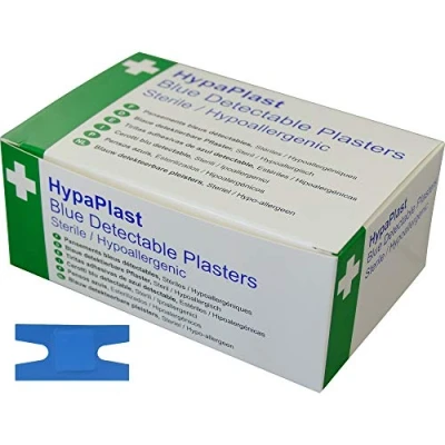 Image of HypaPlast Blue Catering Plasters, Knuckle (Pack of 100)