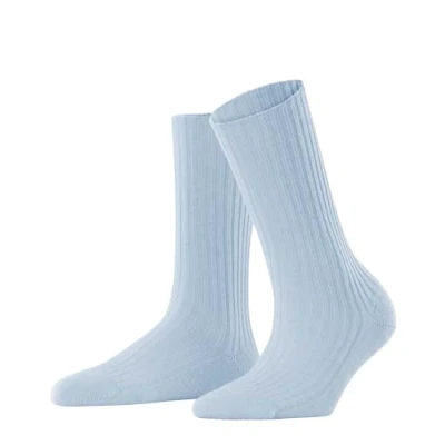 Image of FALKE Women&#039;s Cosy Wool Boot W SO Viscose Cashmere Plain 1 Pair Socks, Blue (Light 6594) new eco friendly, 2.5 5