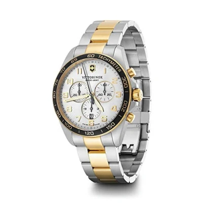 Image of Victorinox Men’s Watch Fieldforce Classic Chrono Ø 42 mm, Swiss Made, Analogue Quartz, Water Resistant up to 100 m, Stainless Steel Strap, Black/Silver