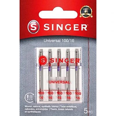 Image of SINGER 04741 Regular Point Needles, Size 100/16, 5 Count