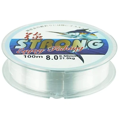 Image of 100 Meters Fishing Line, 0.5 mm Monofilament Clear Nylon Line Strong Tension Wire