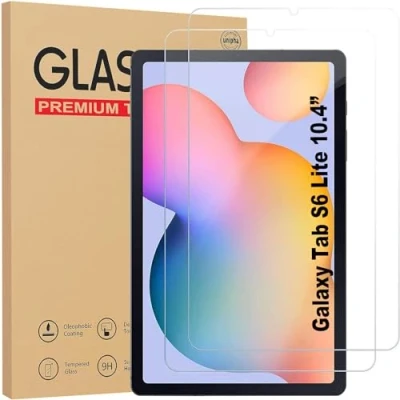 Image of PROTech 2x Pack Screen Protector for Samsung Galaxy Tab S6 Lite 2022/2020 10.4 Inch, Tempered Glass, Compatible with S Pen