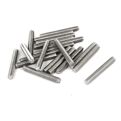 Image of Sourcingmap M4 x 30mm 304 Stainless Steel Fully Male Threaded Rod Bars Silver Tone 20 Pcs