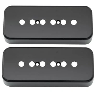 Image of Musiclily Pro 49.2mm Plastic P90 Soapbar Guitar Pickup Covers for USA Les Paul Electric Guitar, Black (Set of 2)
