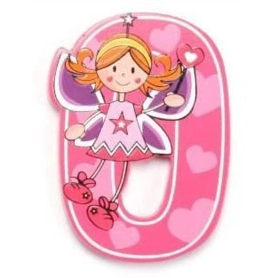 Image of Vinsani® Wooden Fairy Alphabet Letters Personalised Bedroom Wall Door Name (O)