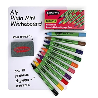 Image of Show me A4 Plain Mini Whiteboard Kit