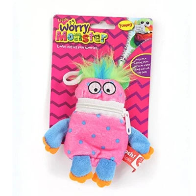 Image of Guaranteed4Less Scary Worry Monster Toy School Bag Bad Dreams Bullying Eating Worries Nightmare (Pink)