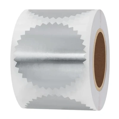 Image of Hylabelest 2 Inch Bright Silver Certificate Wafer Seals Labels Awards Legal Embossing Stickers (Bright Silver)