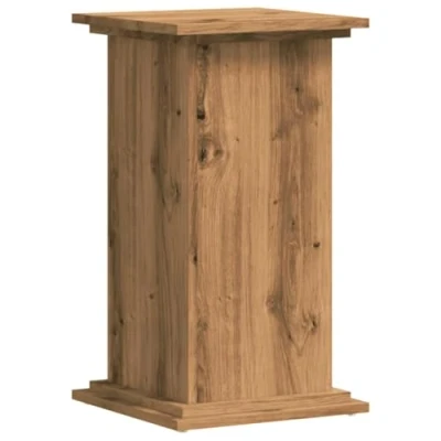 Image of vidaXL Plant Stand Artisian Oak Engineered Wood Pot Holder 33x33x60 cm Indoor Outdoor Decor 60 kg Load Timeless Modern Design