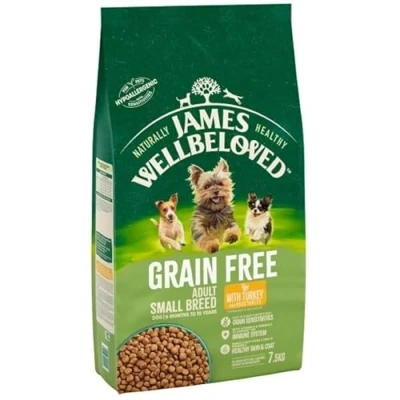 Image of James Wellbeloved Grain Free Adult Small Breed Turkey &amp; Veg 7.5kg