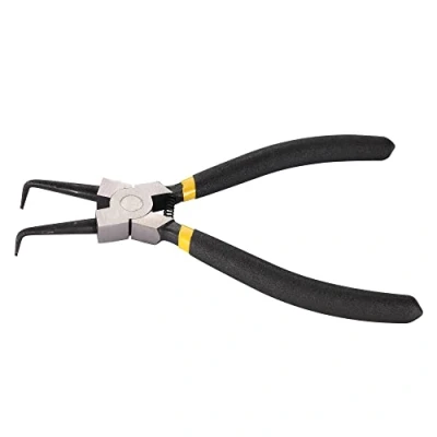 Image of GOOFIT K 06 Hand Tool 90 Degree Tip Yellow Grips Internal Bent Circlip Plier Replacement For Moto ATV Quad Pit Dirt Bike Buggy Go Kart