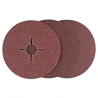 Image of Bosch 12 pcs. Fibre Sanding Disc Set (Aluminium Oxide, Ø 125 mm, Accessories for Angle Grinders)