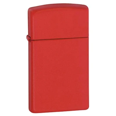 Image of Zippo Slim Red Matte Pocket Lighter