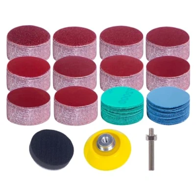Image of STEBRUAM 50mm Sanding Discs, 240Pcs 2 Inch Disc with 1/4 Shank and Buffering Backing Pad 60 80 120 180 240 320 400 600 800 1000 2000 3000 Grits Pads for Drill
