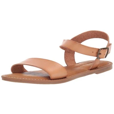 Image of Amazon Essentials Women&#039;s Two Strap Buckle Sandal, Natural, 5.5 UK