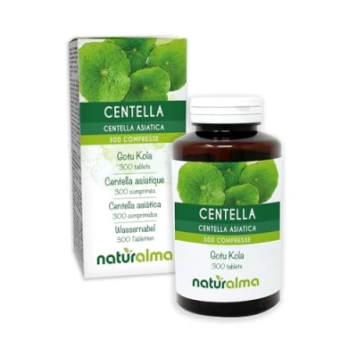Image of Gotu kola (Centella asiatica) herb Naturalma 150 g 300 Tablets Food Supplement Natural and Vegan
