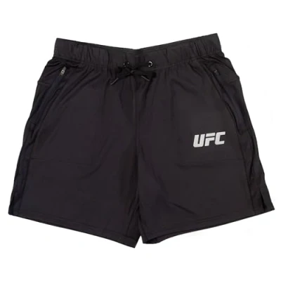Image of UFC Men’s Elastic Waist Shorts Without Brief, Size S, Color black