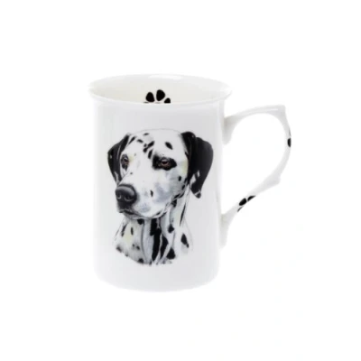 Image of (BB25) Set of 2 Bone China BEAKERS/Mugs Dalmatian Dog Presentation Gift Boxed Lovely Kirsty Jayne