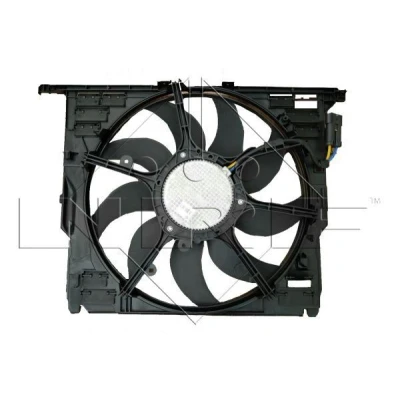 Image of 17427599494, 17427647652, 17428509742 Cooling fan NRF 47840 494mm 12V 850W with radiator shroud, Brushless Motor BMW: 5 Saloon