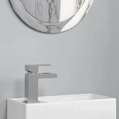 Image of Bathroom Basin White Single Tap Hole Sink Only