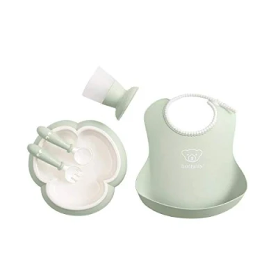 Image of BabyBjörn Baby Dinner Set, 5 pcs, Powder green