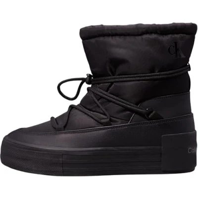 Image of Calvin Klein Jeans VULC Flatform Platform ankle boots, Women&#039;s, Size: 4, Triple black Synthetics/textile