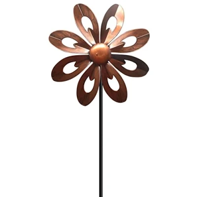 Image of NIUXICH Garden Wind Spinners,Outdoor Metal Stake Yard Spinners Catcher Mills,Kinetic Windmills Catchers for Outdoor Patio Lawn Garden, 68Ã—22Ã—9.5cm
