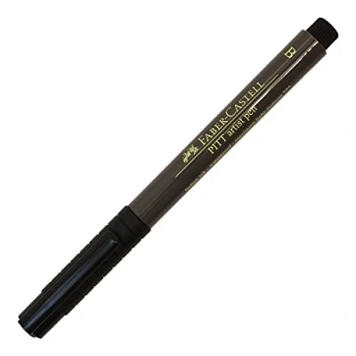 Image of Faber Castell Art &amp; Graphic Pitt Artist Pen Brush India Ink Pen, Warm Grey V, Single For Art, Craft, Drawing, Sketching, Home, School, University, Colouring