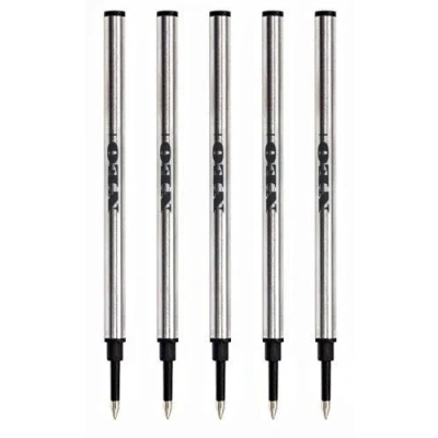 Image of Rollerball Pen Refills by NEO+, Black Ink (Pack of 5) Compatible with Most refillable pens