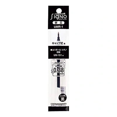 Image of uni ball Signo Gel Ink Pen Refill for UM 151 0.38 mm Black