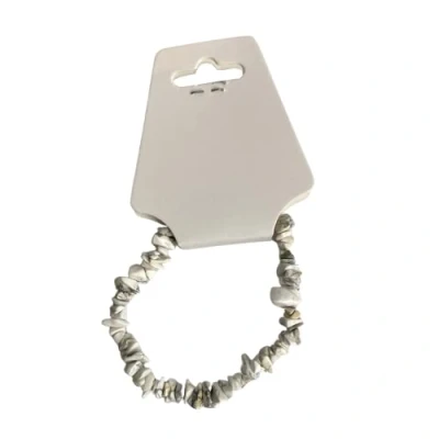 Image of VIE Gemstone Chip Stretch Bracelet (Howlite)