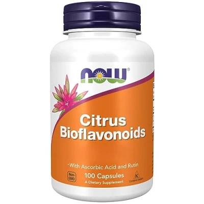 Image of Now Food, Citrus Bioflavonoids, with Vitamin C and Rutin, 100 Vegan Capsules, Soy Free, Gluten Vegetarian