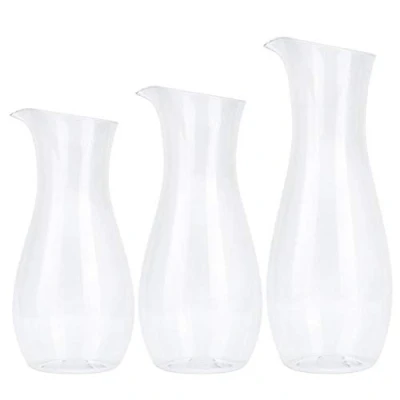 Image of TOPINCN Carafe Acrylic Transparent Water Jug Juice Bottle Wine Beverage Container Kettle for Bar Home (700Cc)