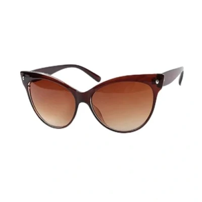 Image of Cat Eye Women&#039;s Ladies Sunglasses Retro Vintage 80&#039;s Large Big Frame Frames Fashion Framed 70&#039;s C Shadow Shield Flat Top Oversized Women Designer Cateye (Brown)