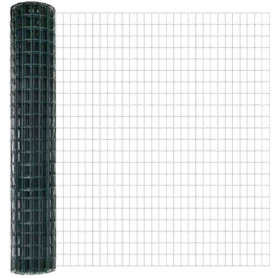 Image of vidaXL Euro Fence with 5 U Posts Green 1.5x10 m Steel