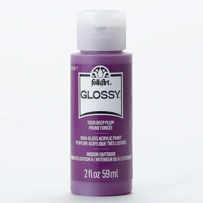 Image of Deep Plum Folkart Glossy Acrylic Paints 2oz