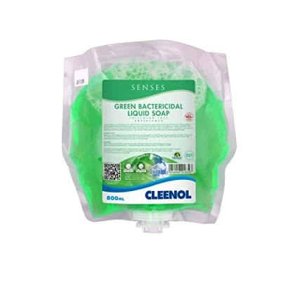 Image of Cleenol 073384 Senses Green Bactericidal Envirological Liquid Soap, 800mL, Pack of 3