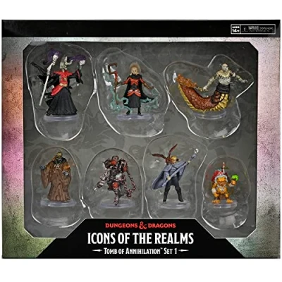 Image of Dungeons &amp; Dragons D&amp;D Icons of The Realms: Tomb Annihilation: Box 1 7 Figure Set, Pre Painted Miniatures, RPG