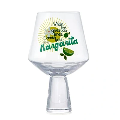 Image of Boxer Gifts When Life Gives You Limes Novelty Cocktail Glass Fun &amp; Colourful Glassware Gift for Her